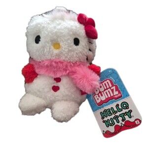 BumBumz Hello Kitty Snowman 4.5" Bum Bumz Holiday Plush NEW